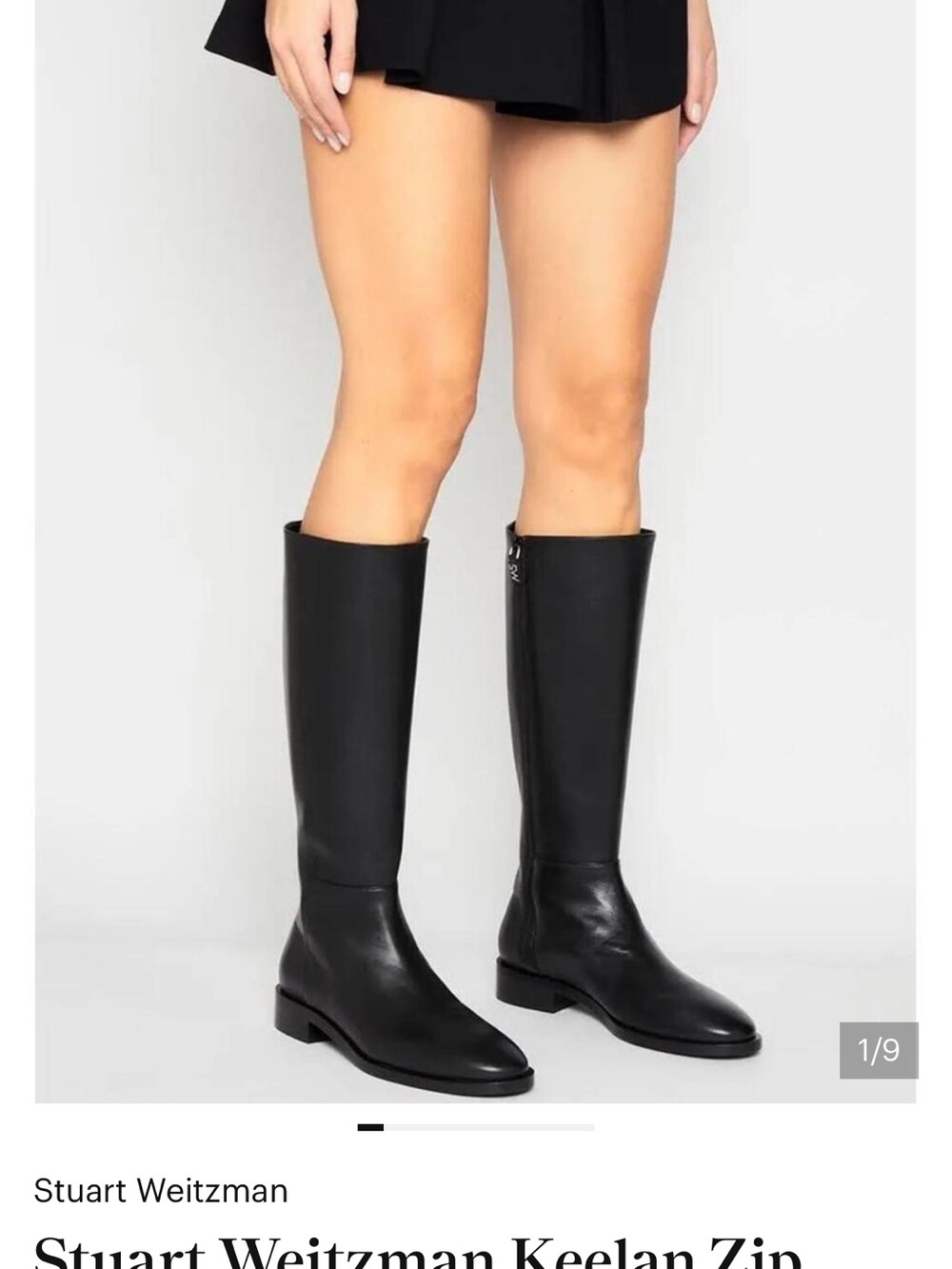 Stuart Weitzman Keelan Leather Boots - Black